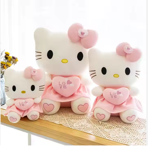 Comfortable Plush Dolls Kt Cat Dolls Cat Cute Plush Toys Super Cute HI Kitty Plush Toys OPP Bag